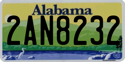 AL license plate 2AN8232
