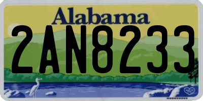 AL license plate 2AN8233