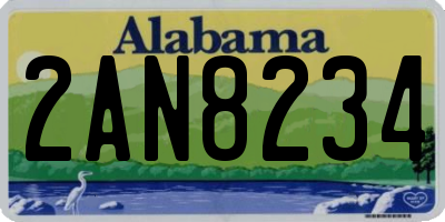 AL license plate 2AN8234