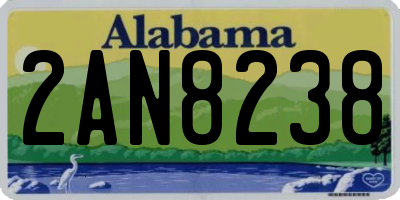 AL license plate 2AN8238