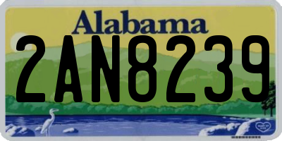 AL license plate 2AN8239