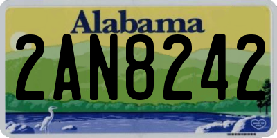 AL license plate 2AN8242