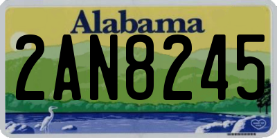 AL license plate 2AN8245