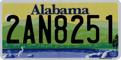 AL license plate 2AN8251