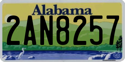 AL license plate 2AN8257