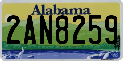 AL license plate 2AN8259