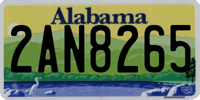 AL license plate 2AN8265