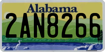 AL license plate 2AN8266