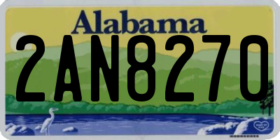 AL license plate 2AN8270