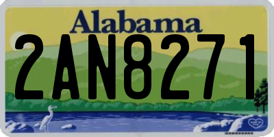 AL license plate 2AN8271