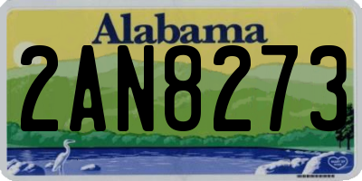 AL license plate 2AN8273