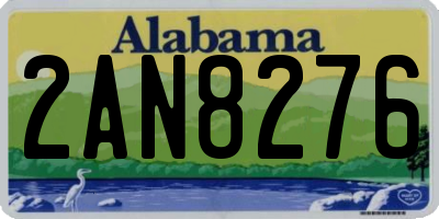 AL license plate 2AN8276