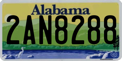 AL license plate 2AN8288