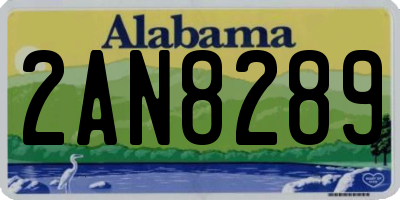 AL license plate 2AN8289