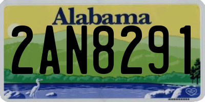 AL license plate 2AN8291