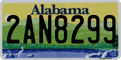 AL license plate 2AN8299