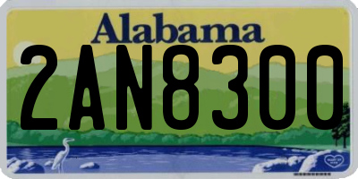 AL license plate 2AN8300
