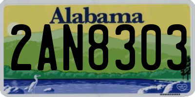 AL license plate 2AN8303