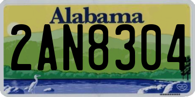 AL license plate 2AN8304