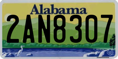 AL license plate 2AN8307