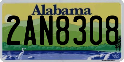 AL license plate 2AN8308
