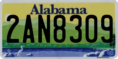 AL license plate 2AN8309