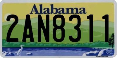 AL license plate 2AN8311