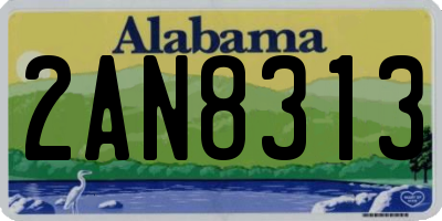 AL license plate 2AN8313