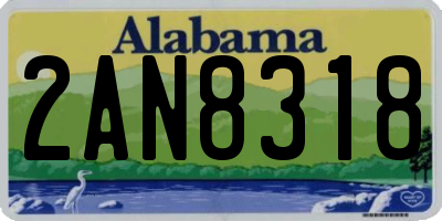 AL license plate 2AN8318