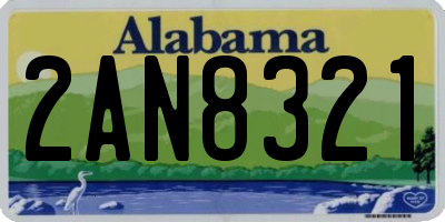 AL license plate 2AN8321