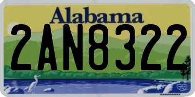 AL license plate 2AN8322