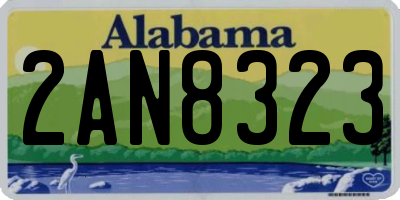 AL license plate 2AN8323