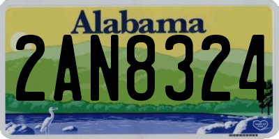 AL license plate 2AN8324