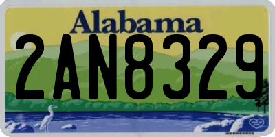 AL license plate 2AN8329