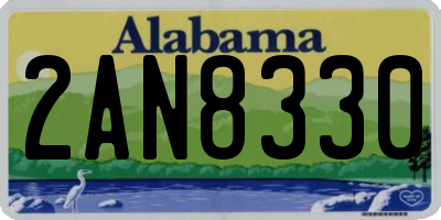 AL license plate 2AN8330