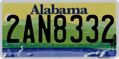 AL license plate 2AN8332