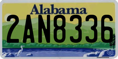 AL license plate 2AN8336