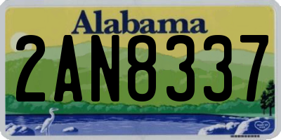 AL license plate 2AN8337
