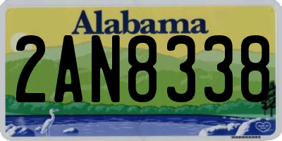 AL license plate 2AN8338