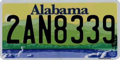 AL license plate 2AN8339