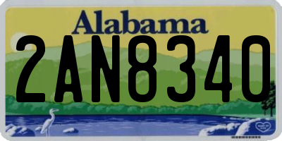 AL license plate 2AN8340