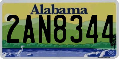 AL license plate 2AN8344