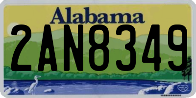 AL license plate 2AN8349