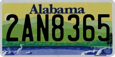 AL license plate 2AN8365
