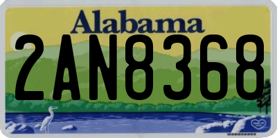 AL license plate 2AN8368