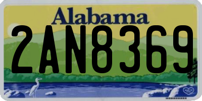 AL license plate 2AN8369