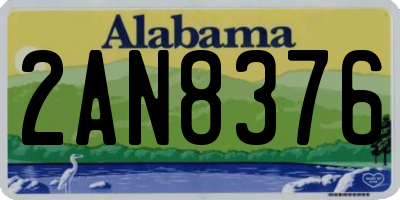 AL license plate 2AN8376
