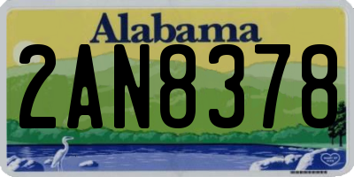 AL license plate 2AN8378