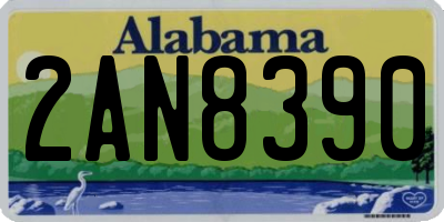 AL license plate 2AN8390