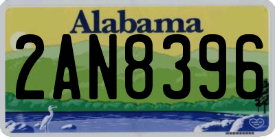 AL license plate 2AN8396